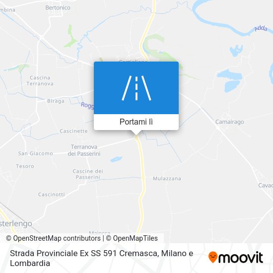 Mappa Strada Provinciale Ex SS 591 Cremasca
