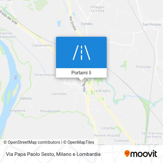 Mappa Via Papa Paolo Sesto