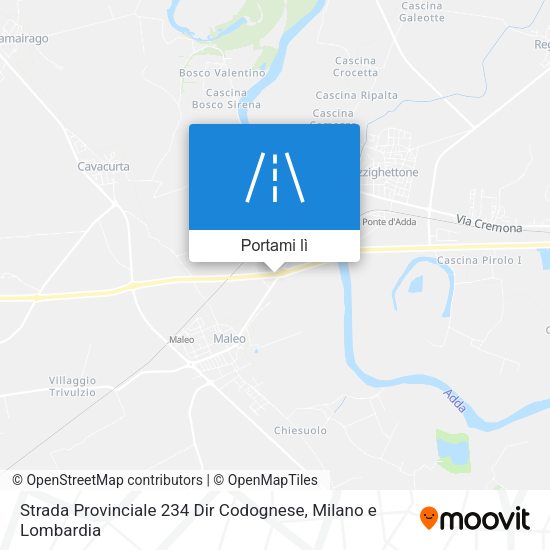 Mappa Strada Provinciale 234 Dir Codognese