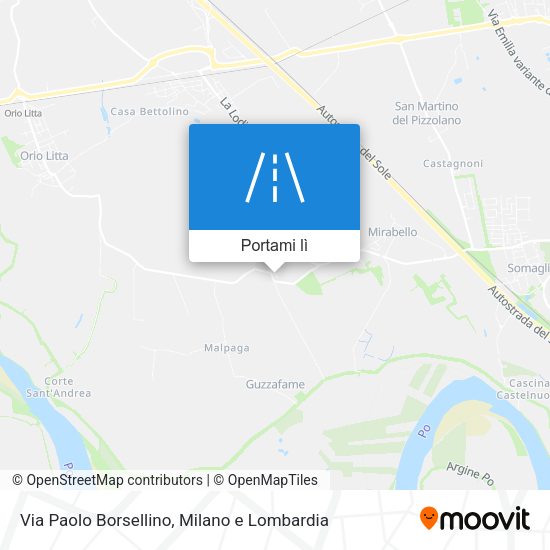 Mappa Via Paolo Borsellino