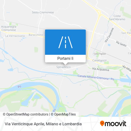 Mappa Via Venticinque Aprile