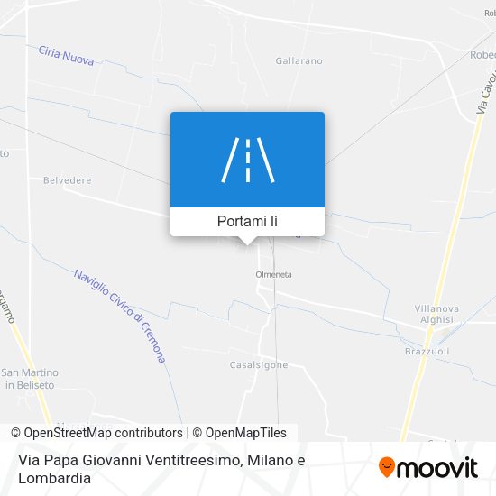 Mappa Via Papa Giovanni Ventitreesimo