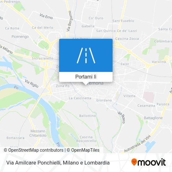Mappa Via Amilcare Ponchielli