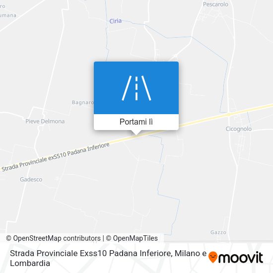 Mappa Strada Provinciale Exss10 Padana Inferiore