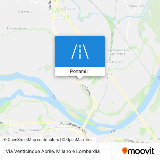 Mappa Via Venticinque Aprile