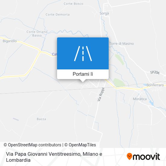 Mappa Via Papa Giovanni Ventitreesimo