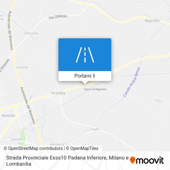 Mappa Strada Provinciale Exss10 Padana Inferiore