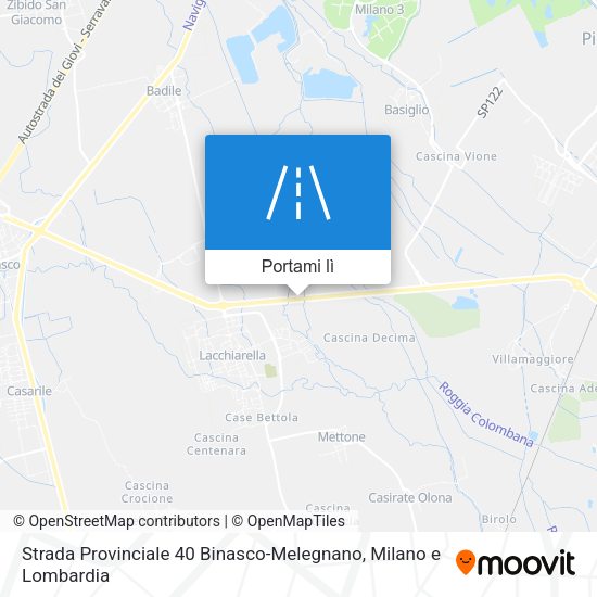 Mappa Strada Provinciale 40 Binasco-Melegnano