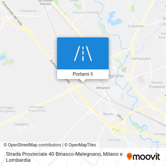 Mappa Strada Provinciale 40 Binasco-Melegnano