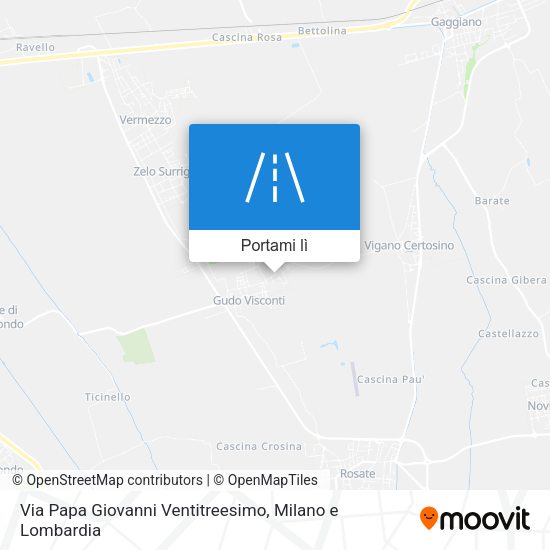 Mappa Via Papa Giovanni Ventitreesimo