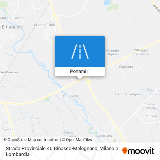 Mappa Strada Provinciale 40 Binasco-Melegnano