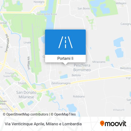 Mappa Via Venticinque Aprile