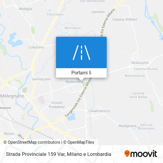 Mappa Strada Provinciale 159 Var