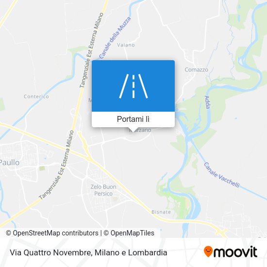 Mappa Via Quattro Novembre