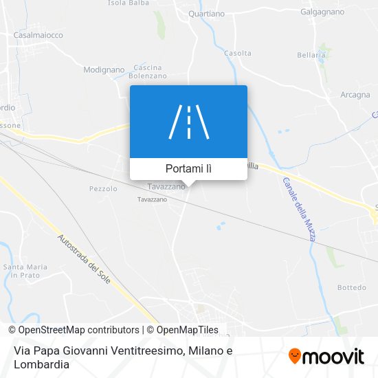 Mappa Via Papa Giovanni Ventitreesimo