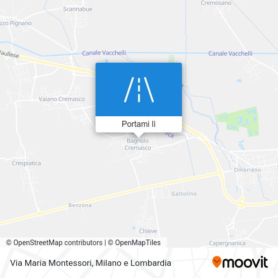 Mappa Via Maria Montessori