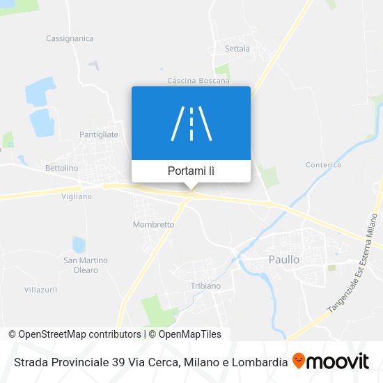 Mappa Strada Provinciale 39 Via Cerca
