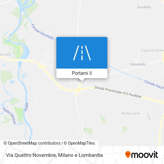 Mappa Via Quattro Novembre