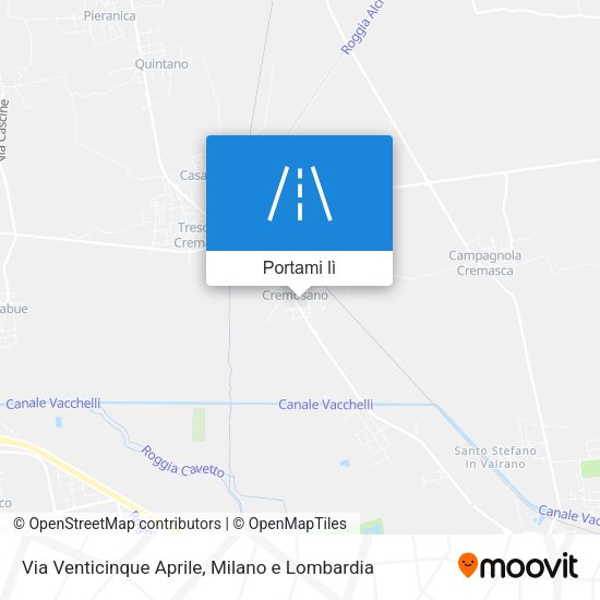 Mappa Via Venticinque Aprile