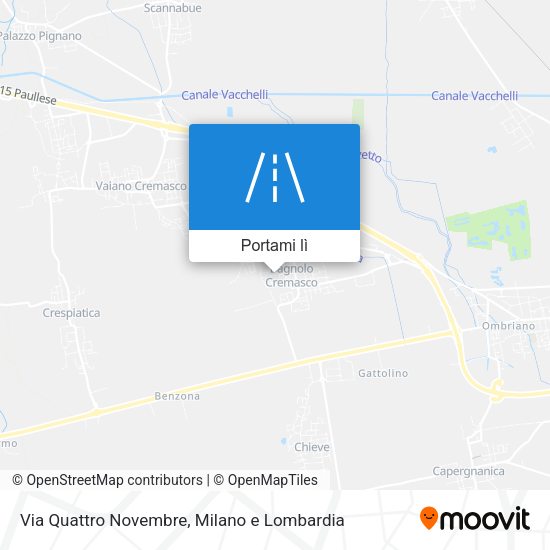 Mappa Via Quattro Novembre
