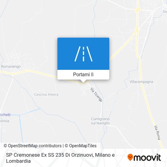 Mappa SP Cremonese Ex SS 235 Di Orzinuovi