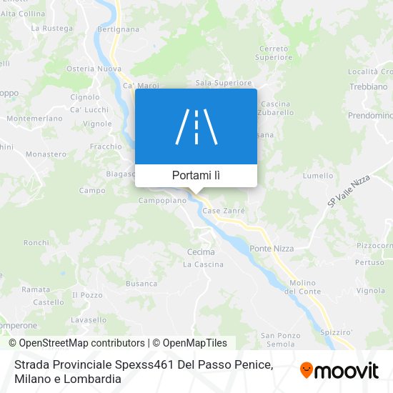 Mappa Strada Provinciale Spexss461 Del Passo Penice
