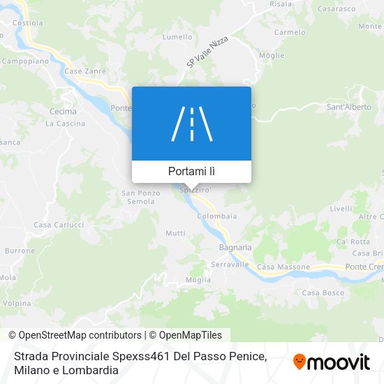 Mappa Strada Provinciale Spexss461 Del Passo Penice