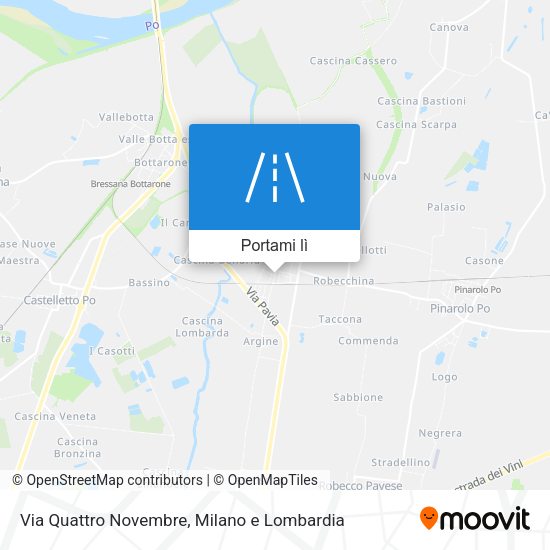 Mappa Via Quattro Novembre
