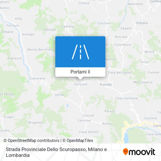 Mappa Strada Provinciale Dello Scuropasso