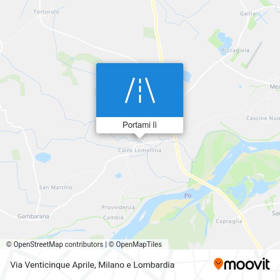 Mappa Via Venticinque Aprile