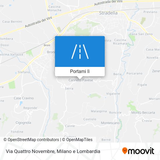 Mappa Via Quattro Novembre