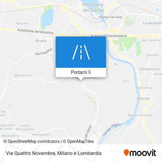Mappa Via Quattro Novembre