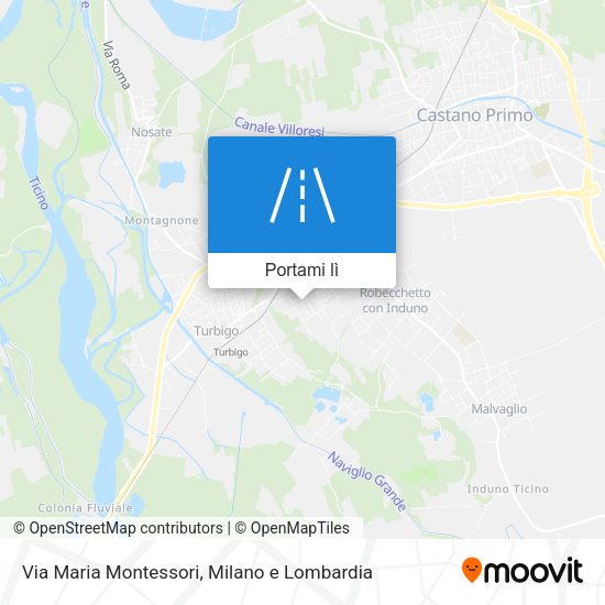 Mappa Via Maria Montessori