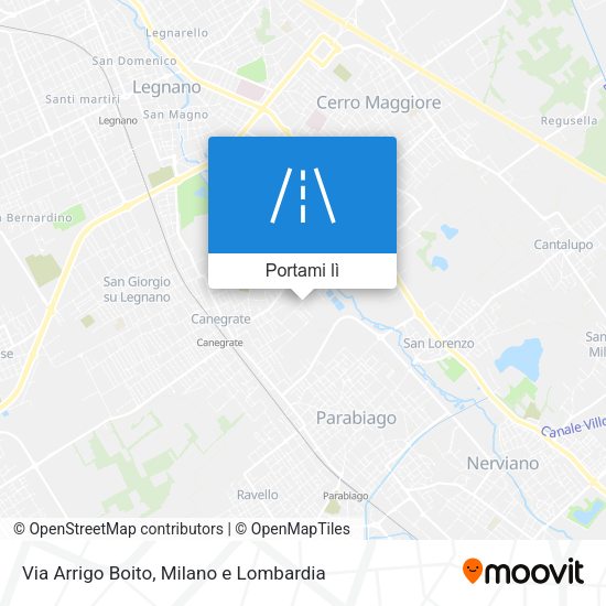 Mappa Via Arrigo Boito