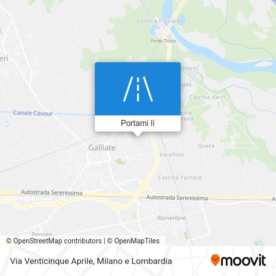 Mappa Via Venticinque Aprile