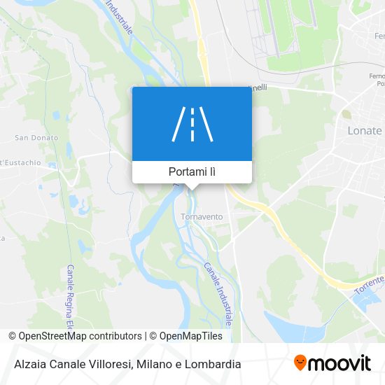 Mappa Alzaia Canale Villoresi