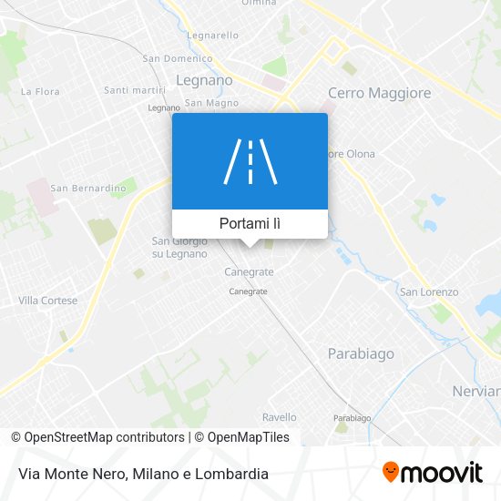Mappa Via Monte Nero