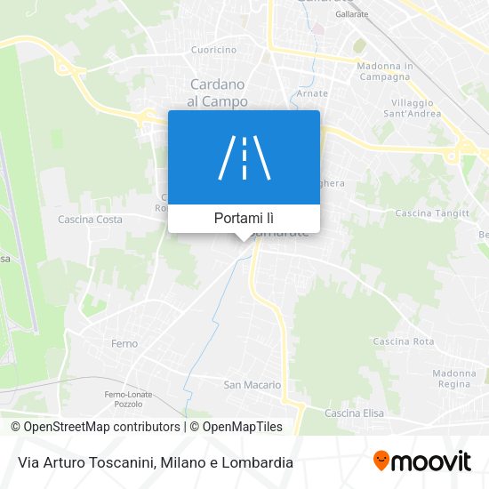 Mappa Via Arturo Toscanini