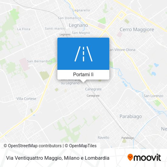 Mappa Via Ventiquattro Maggio