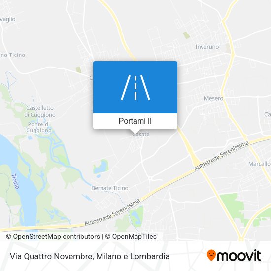Mappa Via Quattro Novembre