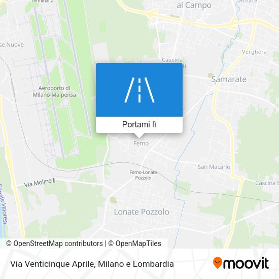 Mappa Via Venticinque Aprile