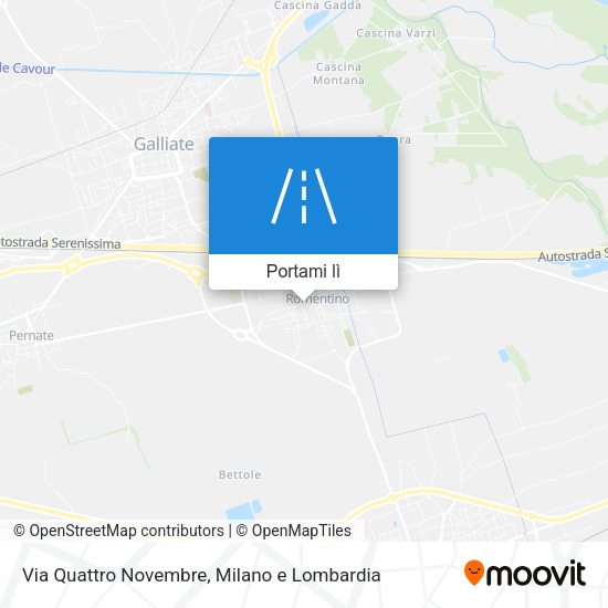 Mappa Via Quattro Novembre