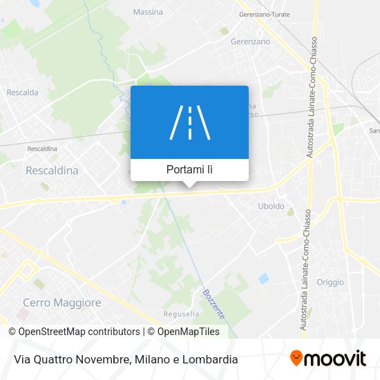 Mappa Via Quattro Novembre