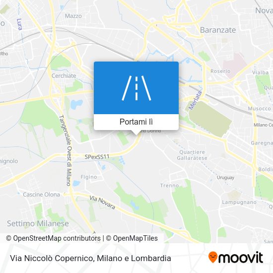 Mappa Via Niccolò Copernico