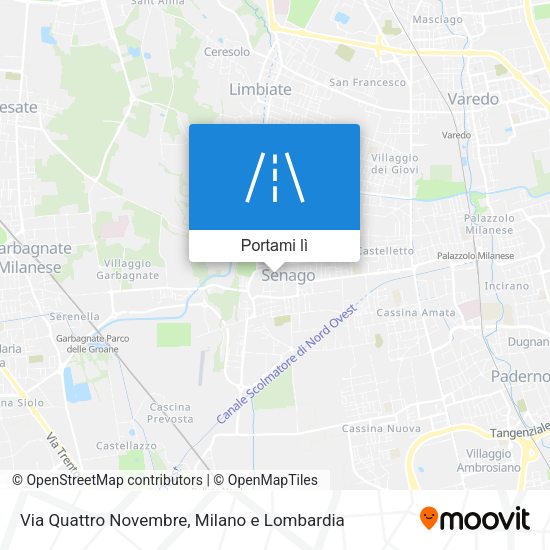 Mappa Via Quattro Novembre