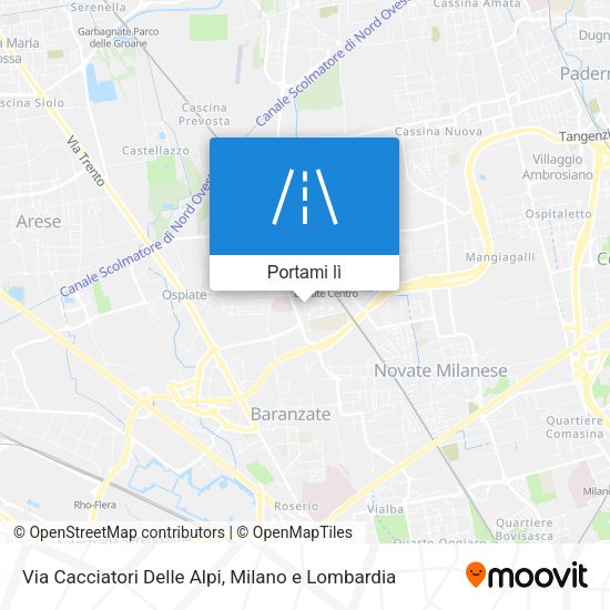 Mappa Via Cacciatori Delle Alpi