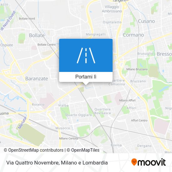 Mappa Via Quattro Novembre