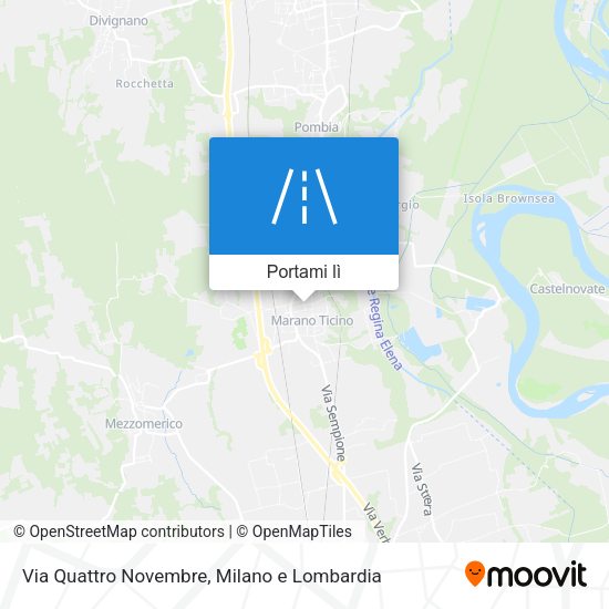 Mappa Via Quattro Novembre