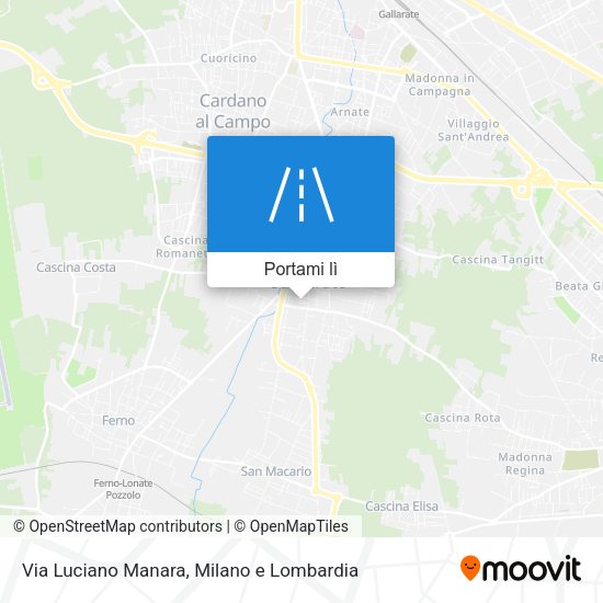 Mappa Via Luciano Manara