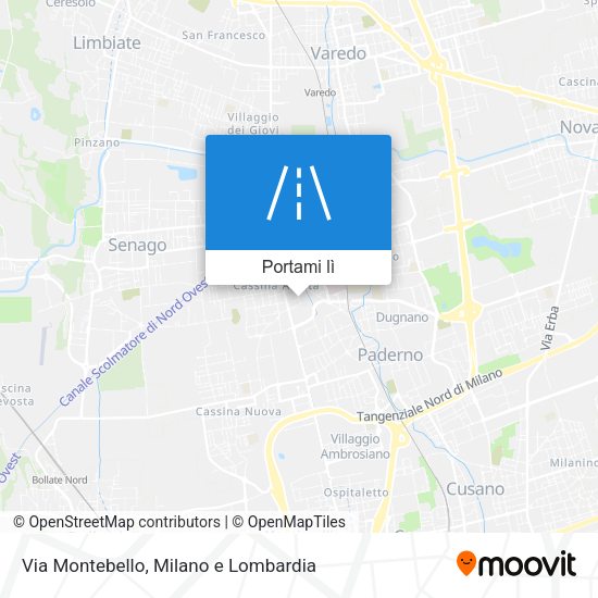 Mappa Via Montebello